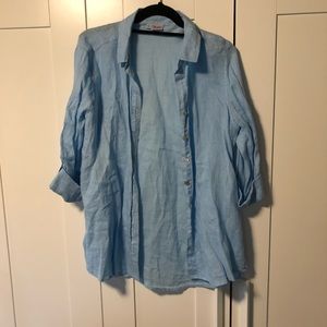 Tianello Blue Linen Top
